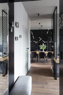 Subdued interior in a masculine style