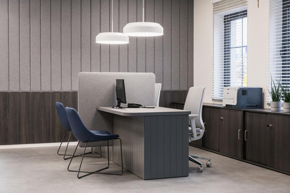 A functional office and its lighting